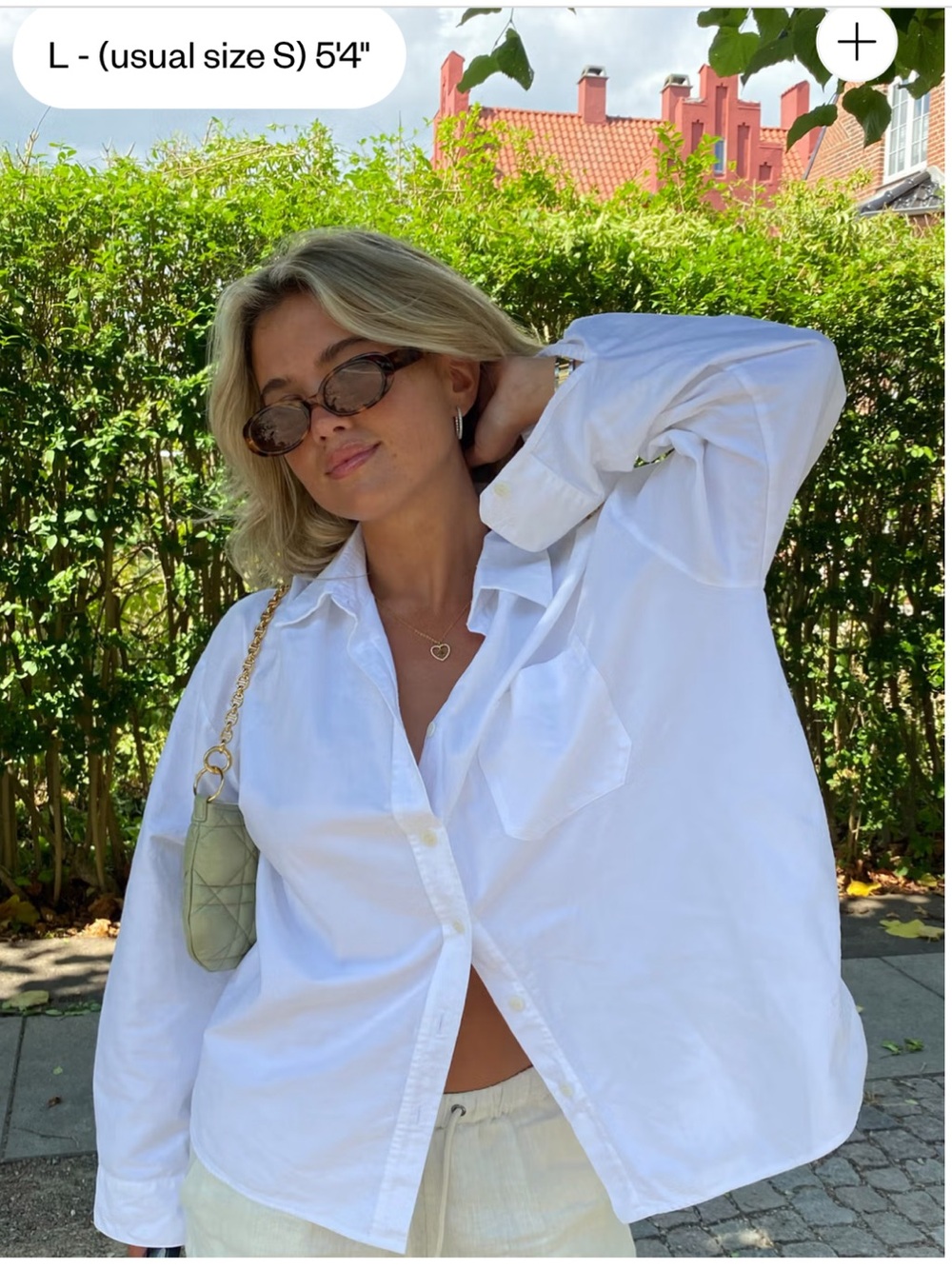 Djerf Avenue Breezy Shirt in White